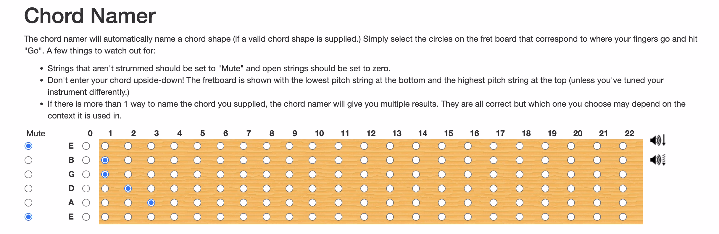 chord name