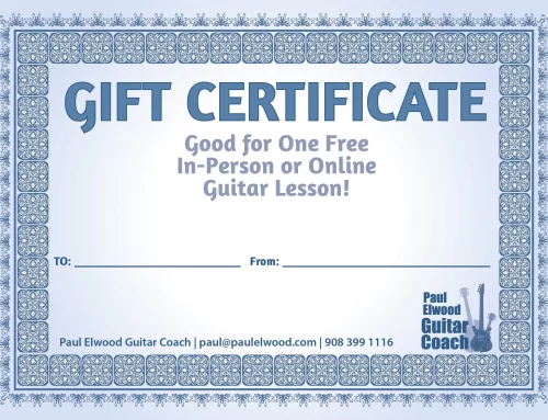 Gift Certificates for guitar lessons